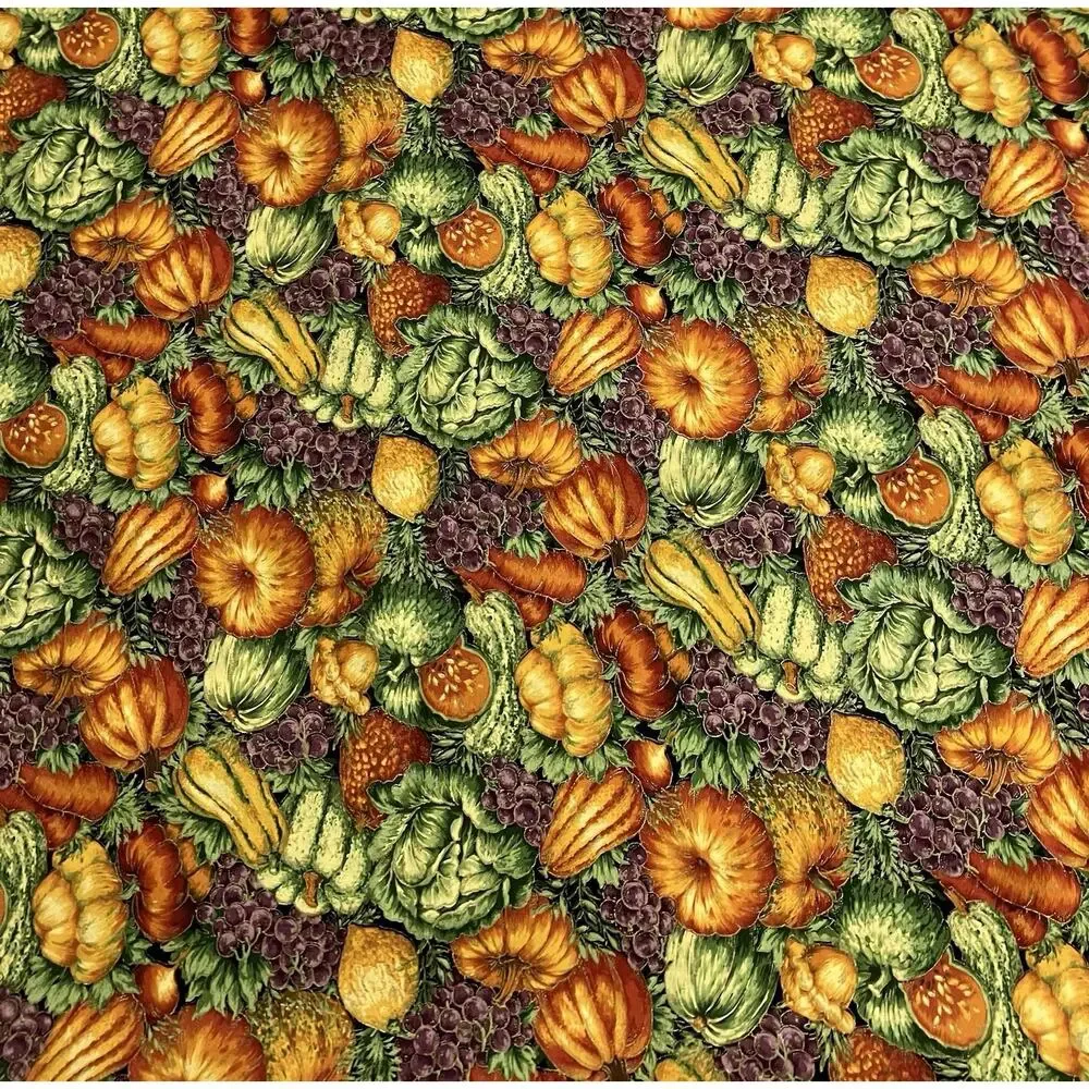 Cranston Print Works Fabric 100% Cotton Small Tablecloth for Thanksgiving Fall